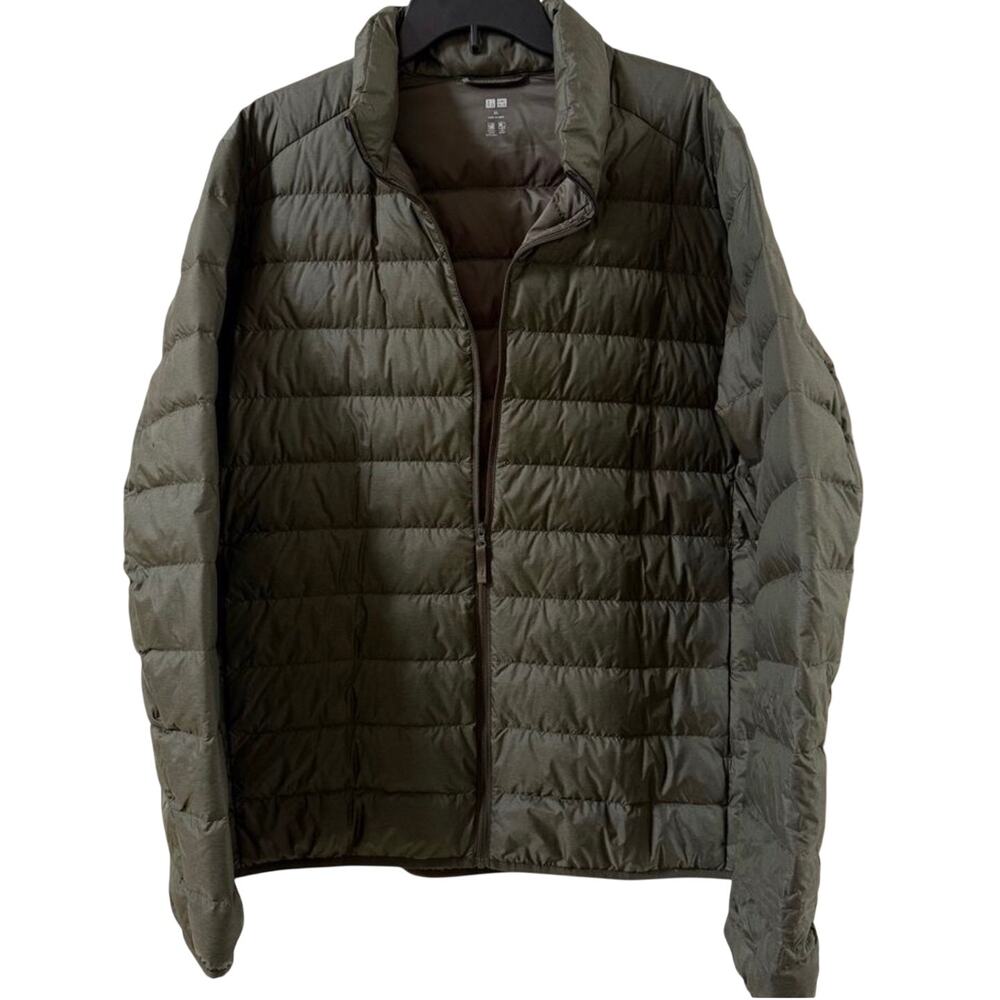 UNIQLO Ultra-Light Down Puffer Jacket, Dark Olive Green, Men's Large